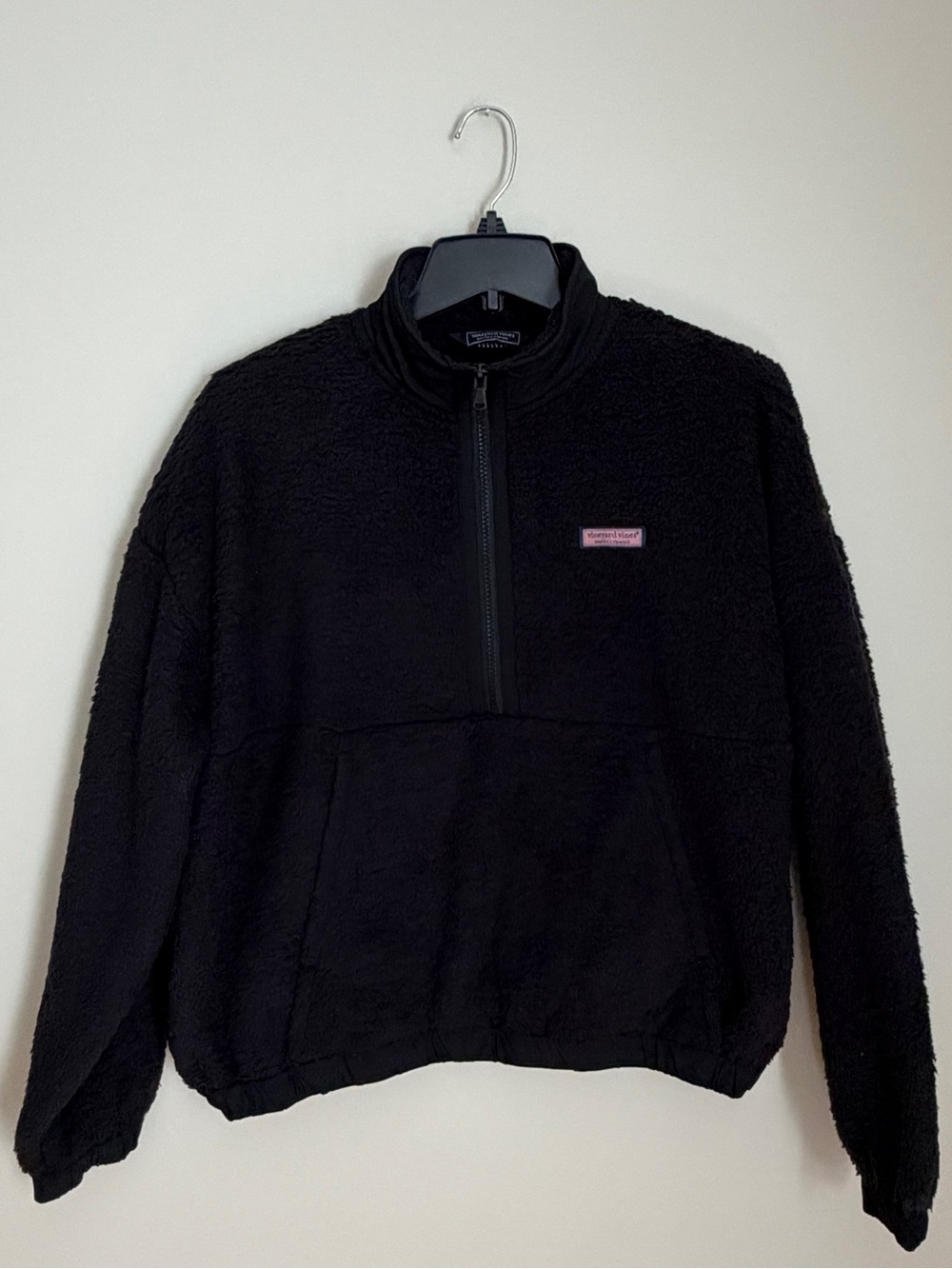 Vineyard Vines Sherpa fleece half zip popover jacket